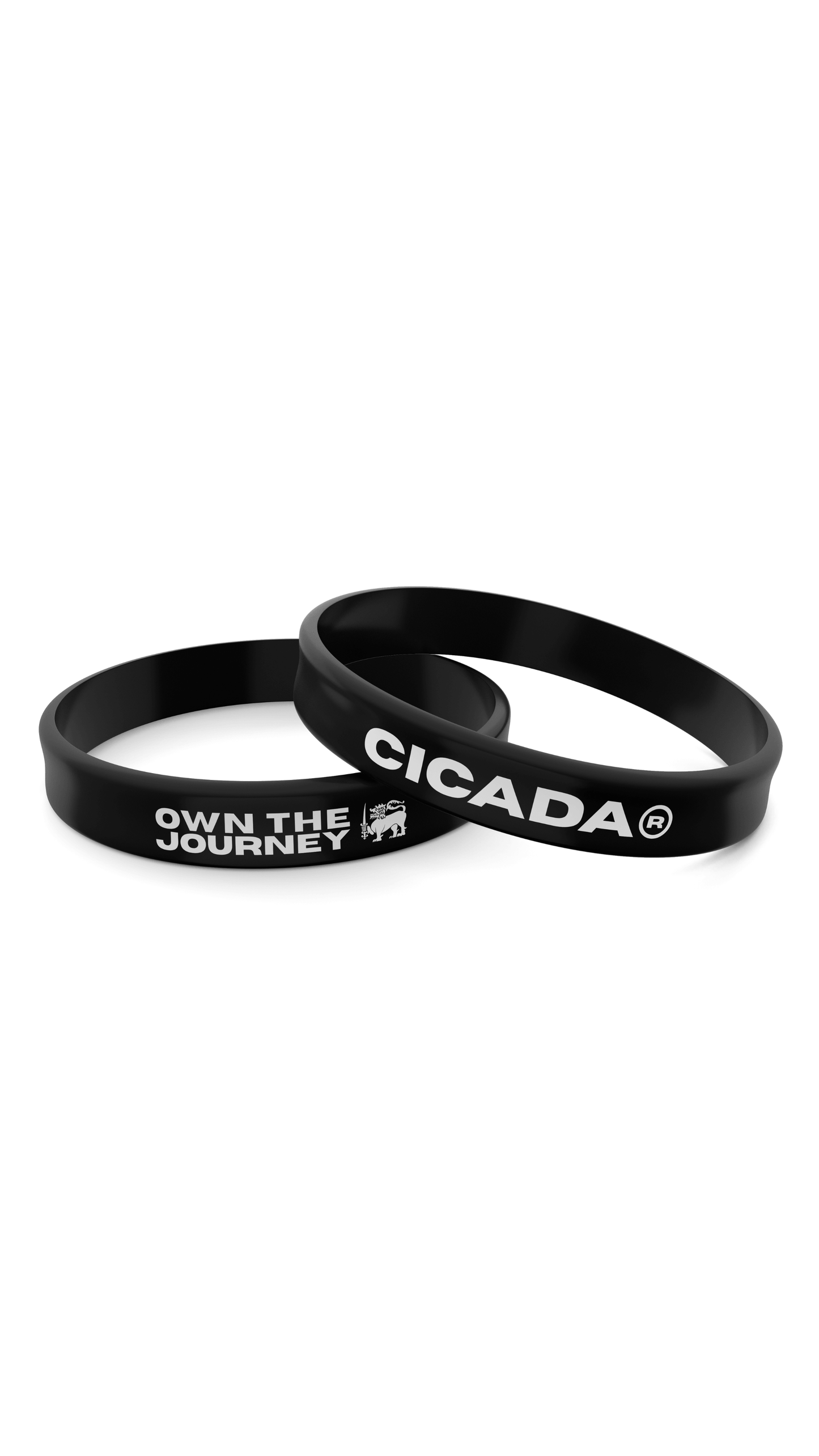Premium wrist support CICADA 'WRIST' in black silicone bands with motivational text.